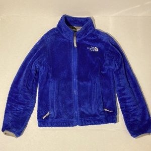 North Face Kids Cobalt Blue Fleece Zip Up Jacket